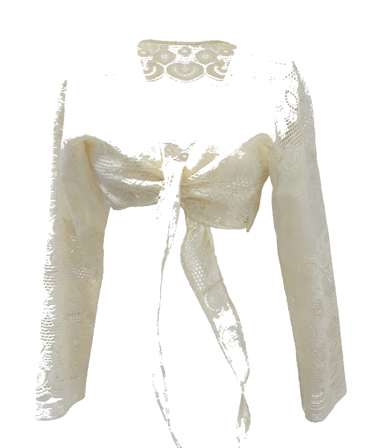The Ivory Lace Tie Blouse